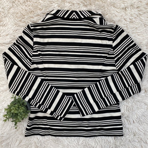 Loft Striped Scuba Brazer ๐ Black White & Lime - Picture 4 of 14